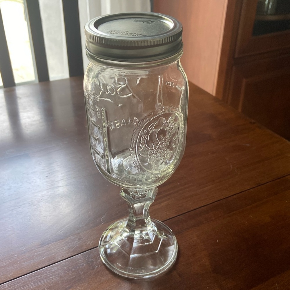 Fun! Ball Redneck Hillbilly Mason Jar Wine Glass